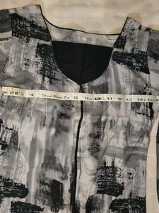 Abstract Print Long Sleeve Kimono