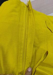 Mustard High-Waisted Shorts