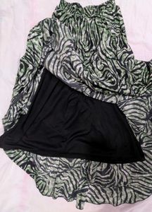 Stylish Zebra Print Midi Skirt