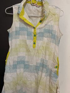Patterned Sleeveless Casual Dress