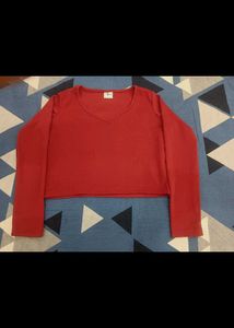 V-Neck Red top✨