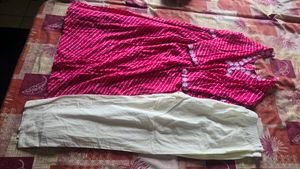 Vibrant Pink Leheriya Kurta