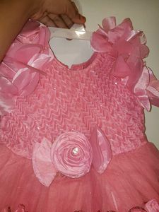 Beautiful Pink Rose Baby Dress