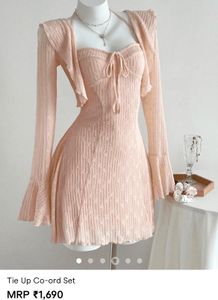 pink Korean co ord dress