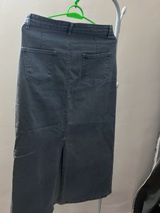Stylish Denim Maxi Skirt