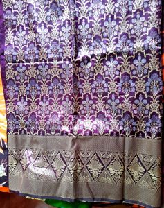 Purple South Indian Silk Saree
