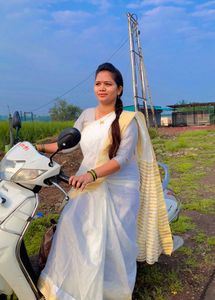 Elegant White Kerala Cotton Saree