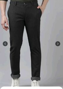 black and white textured trousers