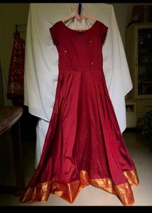 Elegant Red Silk Gown