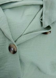 Light Green Button-Up Midi Dress