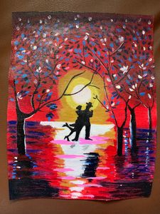 Acrylic Painting On Canvas Paper