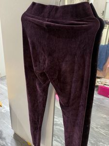 Plum Velour Leggings