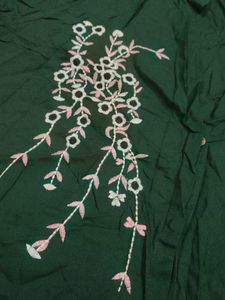 Green Embroidered Kurta