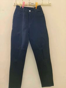Black Distressed Denim Jeans