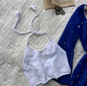 Elegant Blue Sequined Kurta Set