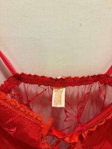 Red Lace Corset with Garters
