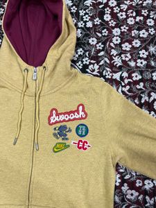 Nike Yellow Zip-Up Hoodie