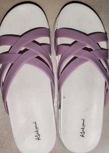 Stylish Lavender Flat Sandals and it's new slipper