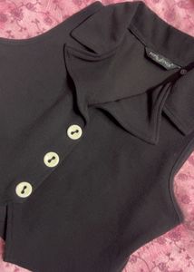Chic Black Sleeveless Vest Top