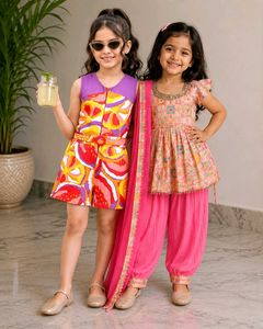 2 Girls Ethnic Wear Set