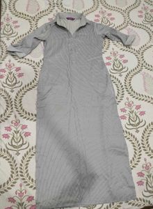 Formal Grey Striped Kurti