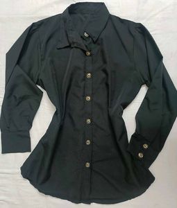 Chic Black Button-Up Shirt