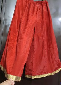 Rust Party Wear Plazo Suit With Dupatta 44 Bust