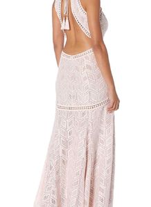 Boho Lace Backless Maxi Dress