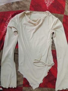 draped bell sleeves top