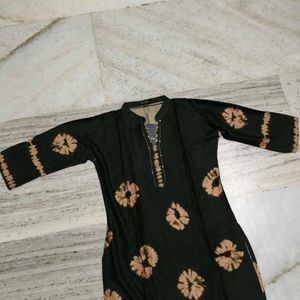 Stylish Black Kurta with Pants Set
