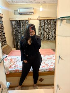 Stylish Navy Blue Wrap Top