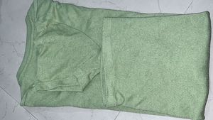 Solid Green Relaxed Fit T-Shirt