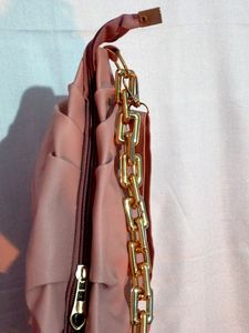 Dusty Rose Chain Shoulder Bag