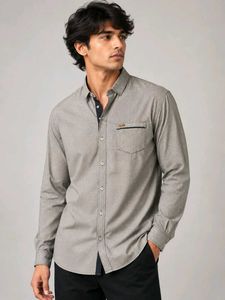 Men's Patterned Long-Sleeve Shirt