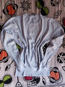 Light Blue Knit Top - ZARA