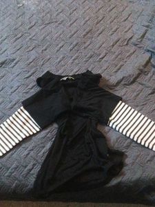Black Striped Emo Alt y2k Long Sleeve Top