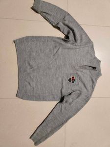 Men's Grey Knit Pullover