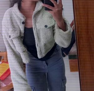 Cozy Sherpa cropped Jacket