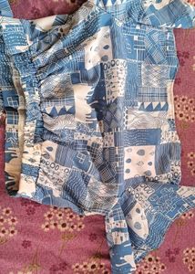 Chic Blue &amp; White Co-ord Set