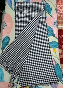 Black &amp; White Checkered Scarf