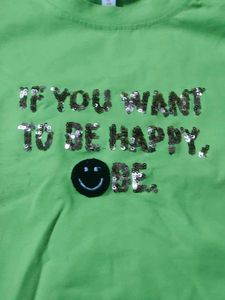 Happy Smile Sequin crop top