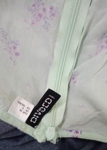 H&amp;m Light Green Floral Midi Dress