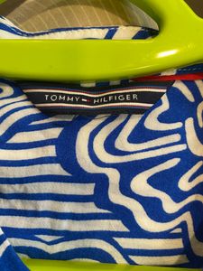 Tommy Hilfiger Blue And White Top Size S-M