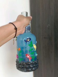 Hand-Painted Aquarium Bottle Decor