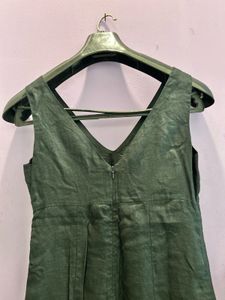 Stylish Sleeveless Green Dress