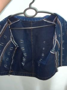 Distressed Denim Vest