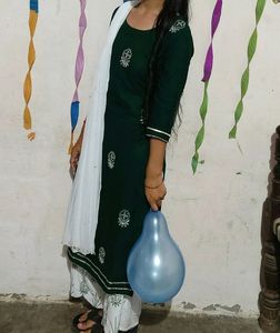 Green Kurti And Palazo For Girls