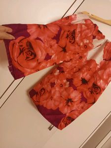 Vibrant Floral Print plazzo