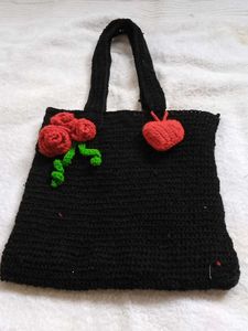 Beautiful Woolen Black Purse