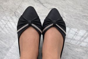 Elegant Black Bow Flats